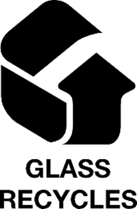 GLASS RECYCLES 1 Graphic Logo Decal