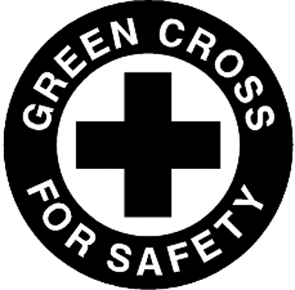 GREEN CROSS FOR SAFETY Graphic Logo Decal