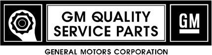 General Motors Quality Service Parts Graphic Logo Decal