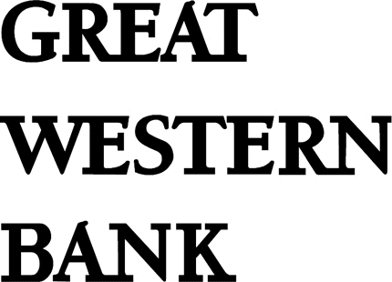 Great Western Bank Graphic Logo Decal
