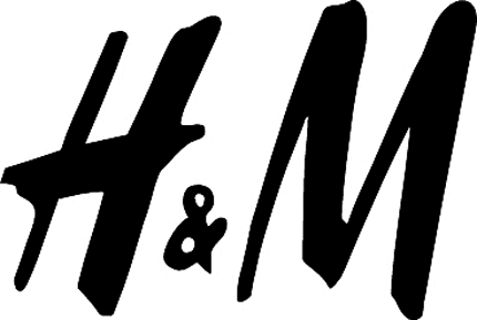 H&M 2 Graphic Logo Decal