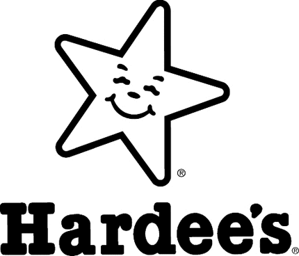 HARDEES RESTAURANTS 2 Graphic Logo Decal