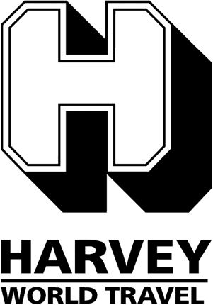 HARVEY WORLD TRAVEL Graphic Logo Decal