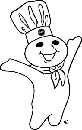 PILLSBURY DOUGH BOY Graphic Logo Decal