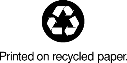 PRINTED ON RECYCLED PAPER Graphic Logo Decal