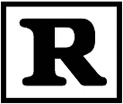 RATED R Graphic Logo Decal