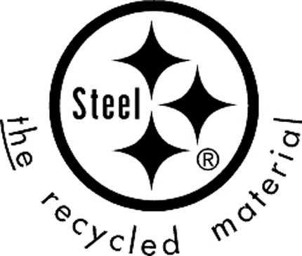 RECYCLED STEEL Graphic Logo Decal
