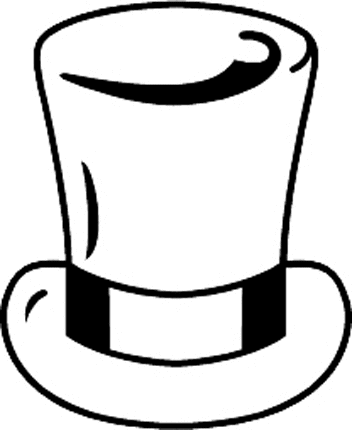 TOP HAT Graphic Logo Decal