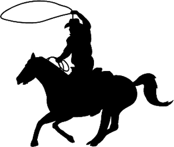 Cowboy Decal shown in Cowboy Sticker Section