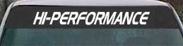 windshiled lettering hi-performance