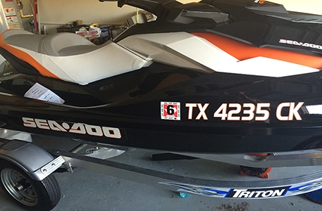 Matching Sea Doo Boat Numbers