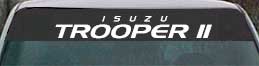 Isuzu Trooper 2 vinyl lettering
