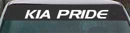 vinyl windshield lettering Kia Pride