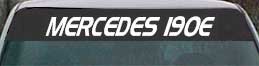 mercedes 190E vinyl lettering