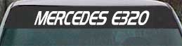 mercedes E320 vinyl lettering