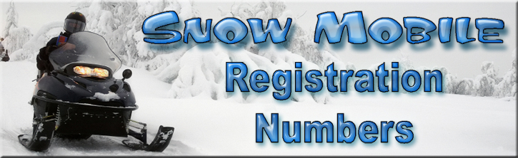 Snow Mobile Registration Numbers Promotion