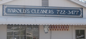 Harold's Cleaners Sign