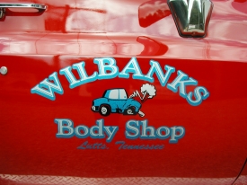 Wilbanks Body Shop Wrecker Lettering
