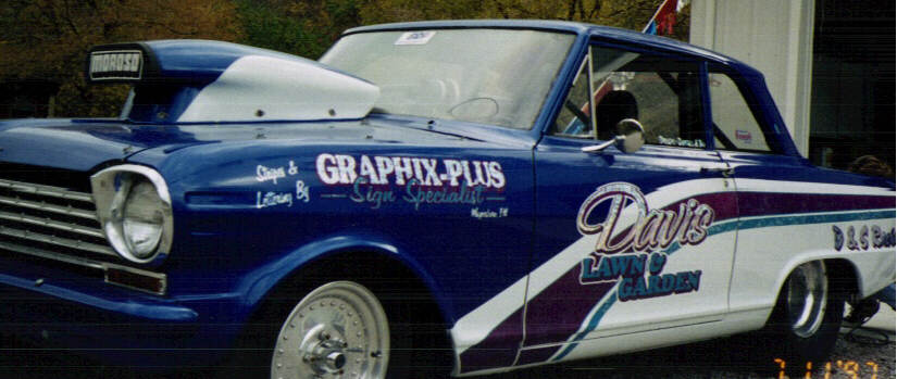 race car lettering and graphics