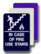 ADA In Case of Fire Use Stairs Sign
