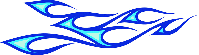 3LAYER_02 Graphic Flame Decal