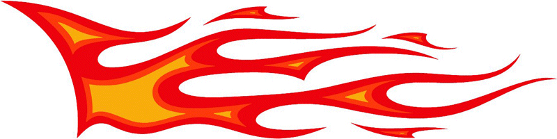 3c_flames_13 Three Color Flames Decal Stickers Customized