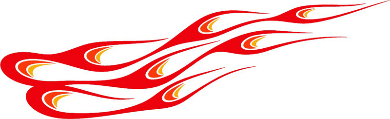 3c_flames_20 Graphic Flame Decal