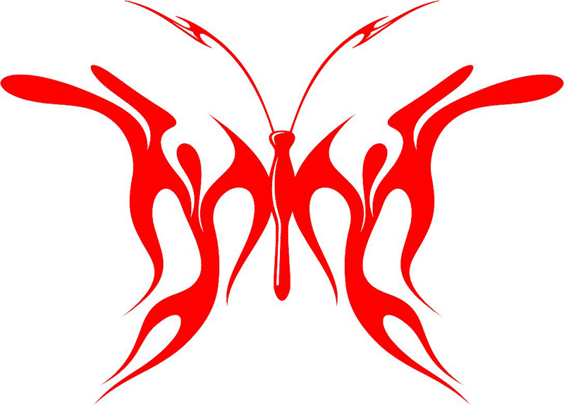 Butterfly Graphic Flame Decal
