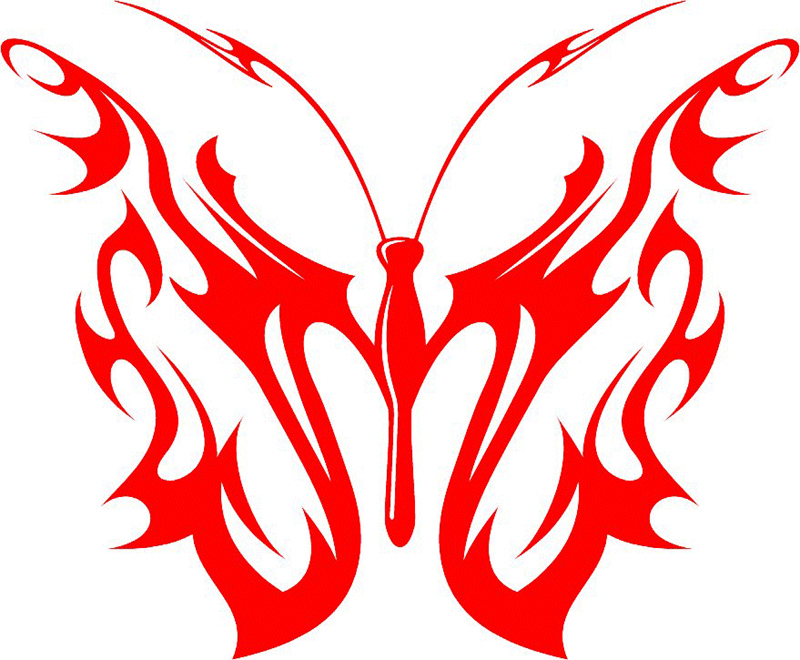 Butterfly 1 Graphic Flame Decal