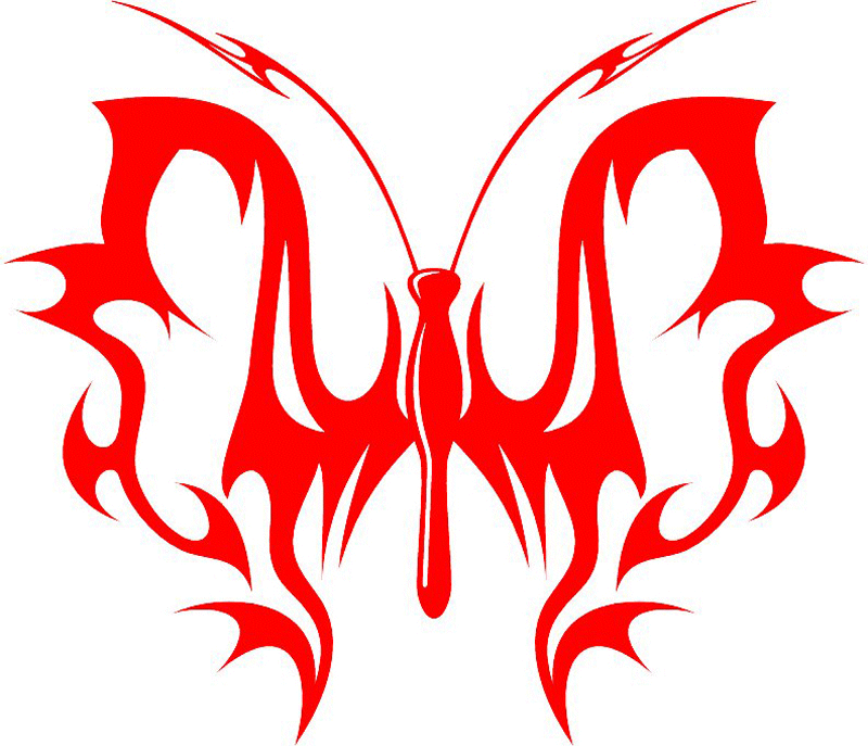 Butterfly 2 Graphic Flame Decal
