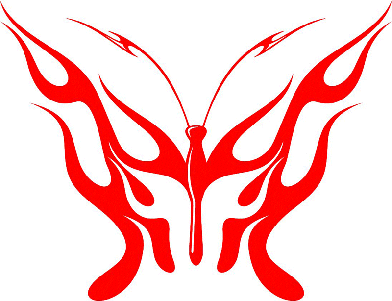 Butterfly 4 Graphic Flame Decal