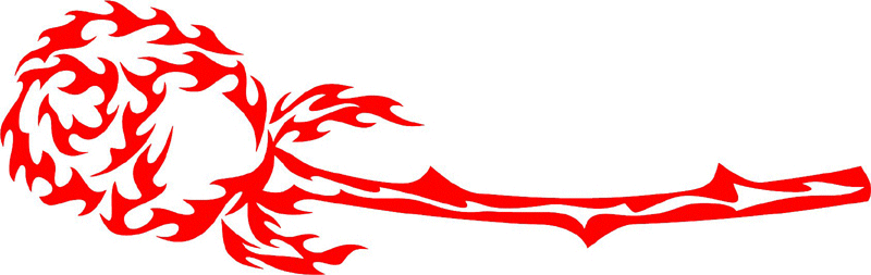 Rose Graphic Flame Decal