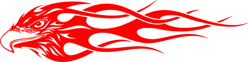 clef_00 Classic Eagle Graphic Flame Decal