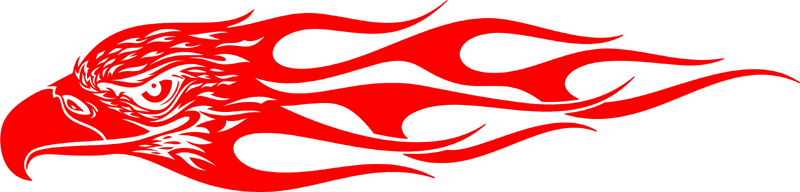 clef_01 Classic Eagle Graphic Flame Decal