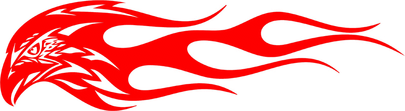 clef_02 Classic Eagle Graphic Flame Decal