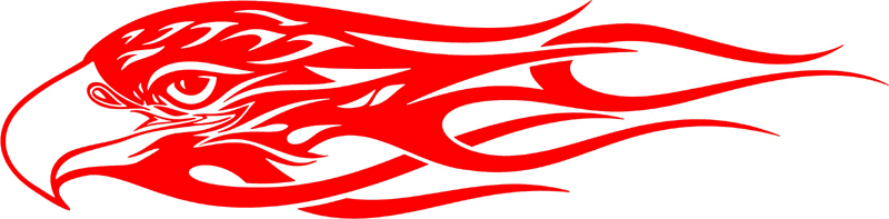 clef_03 Classic Eagle Graphic Flame Decal