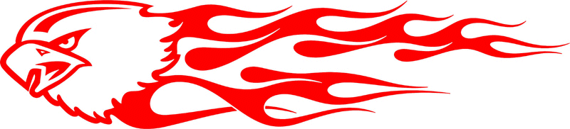 clef_05 Classic Eagle Graphic Flame Decal