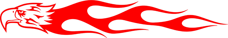 clef_07 Classic Eagle Graphic Flame Decal