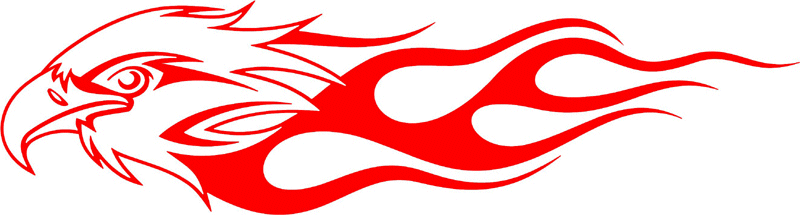clef_11 Classic Eagle Graphic Flame Decal