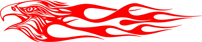 clef_13 Classic Eagle Graphic Flame Decal