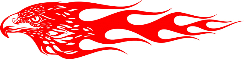 clef_14 Classic Eagle Graphic Flame Decal