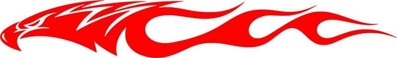 clef_17 Classic Eagle Graphic Flame Decal