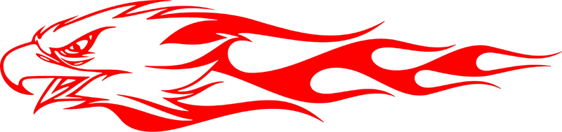clef_18 Classic Eagle Graphic Flame Decal