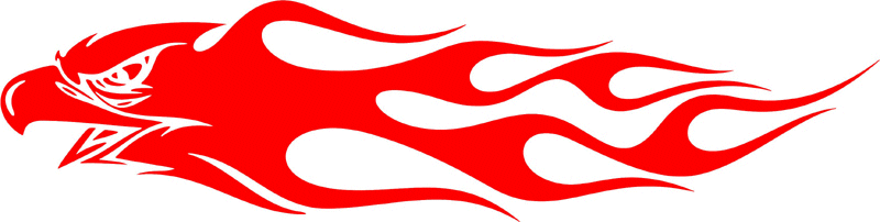 clef_19 Classic Eagle Graphic Flame Decal