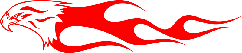 clef_20 Classic Eagle Graphic Flame Decal