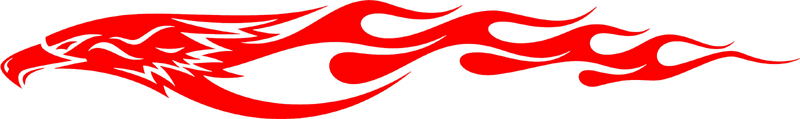 clef_21 Classic Eagle Graphic Flame Decal