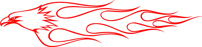clef_23 Classic Eagle Graphic Flame Decal