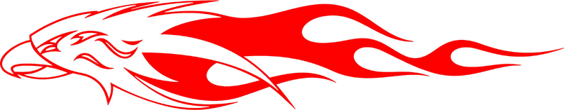clef_24 Classic Eagle Graphic Flame Decal