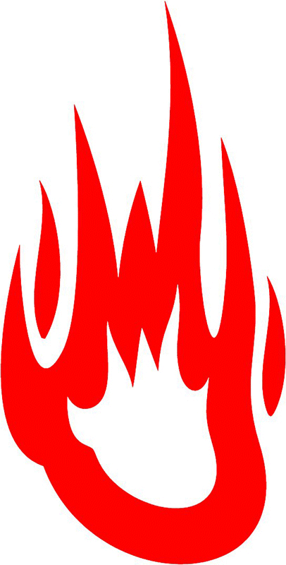 fire_05 Classic Fire Flames Graphic Flame Decal