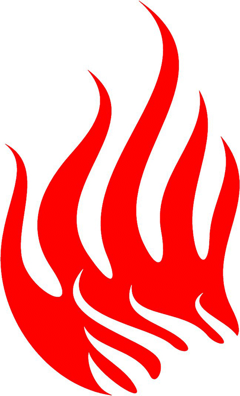 fire_06 Classic Fire Flames Graphic Flame Decal